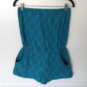 Forever 21 strapless romper with pockets